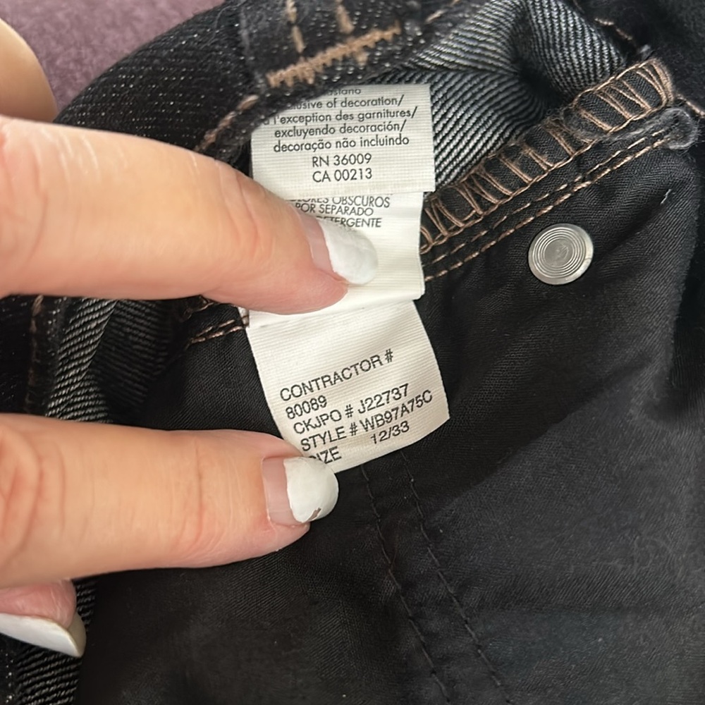 NWT Calvin Klein Black Skinny Jeans Women’s 12x33 - Picture 6 of 6